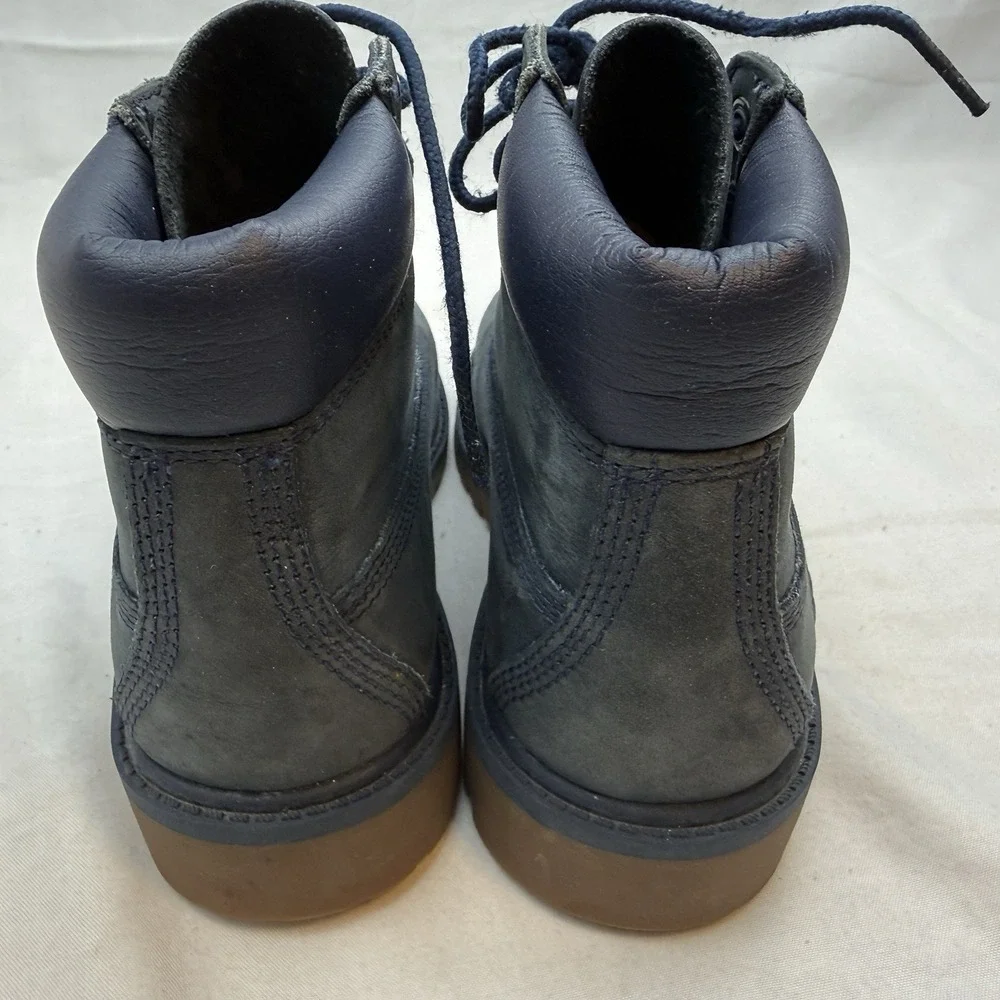 Boy Girl Timberland 6 In Premium Dark Blue Waterproof Boot TB0A171S Size 13.5